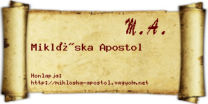 Miklóska Apostol névjegykártya